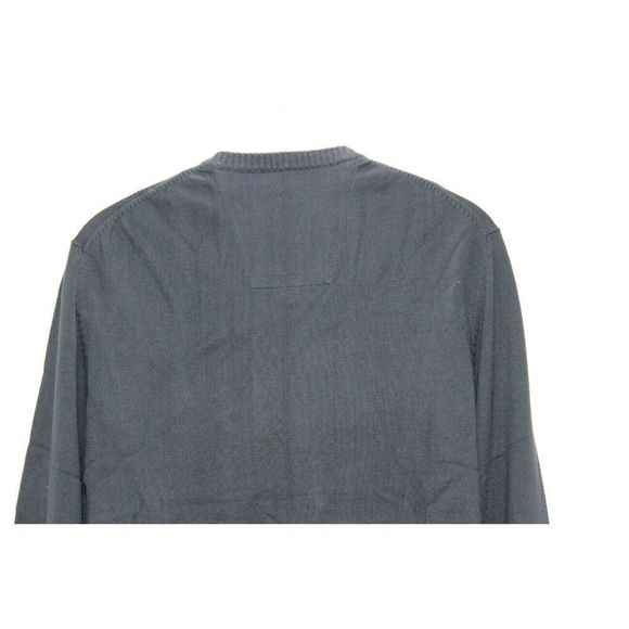 NAUTICA Men’s Size Large Navy Blue V-Neck Lightweight Sweater 100% Cotton NWT - Picture 4 of 8